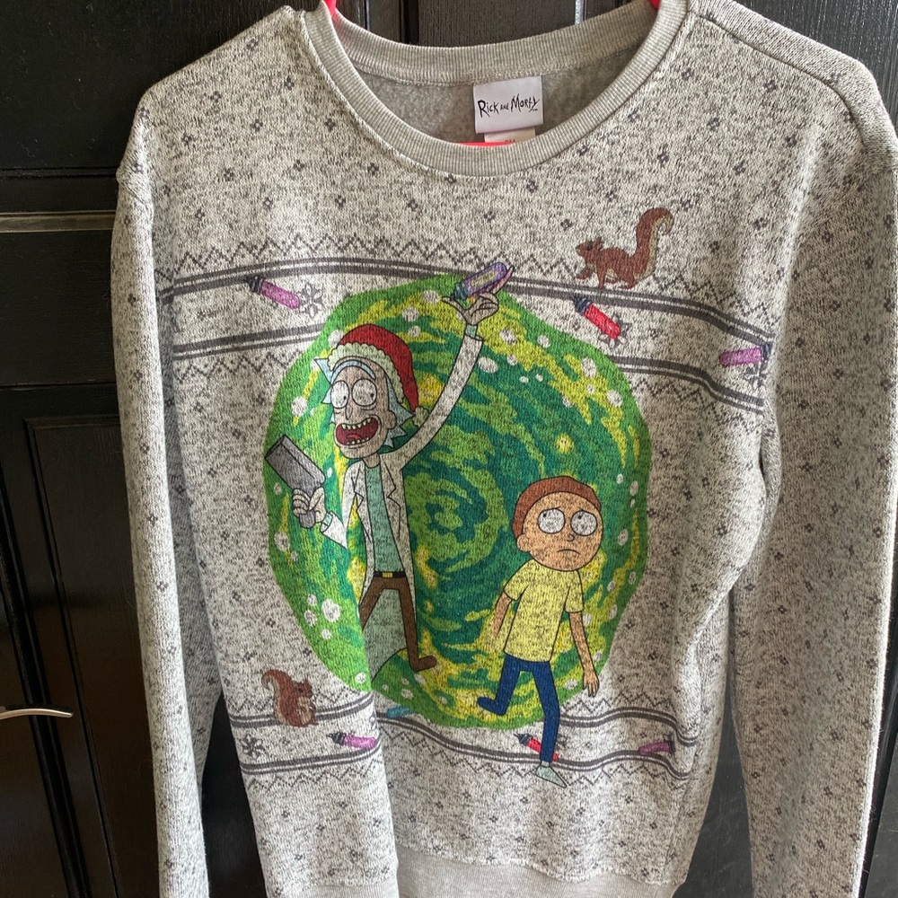 Rick and Morty Men’s ugly sweatshirt NWOT